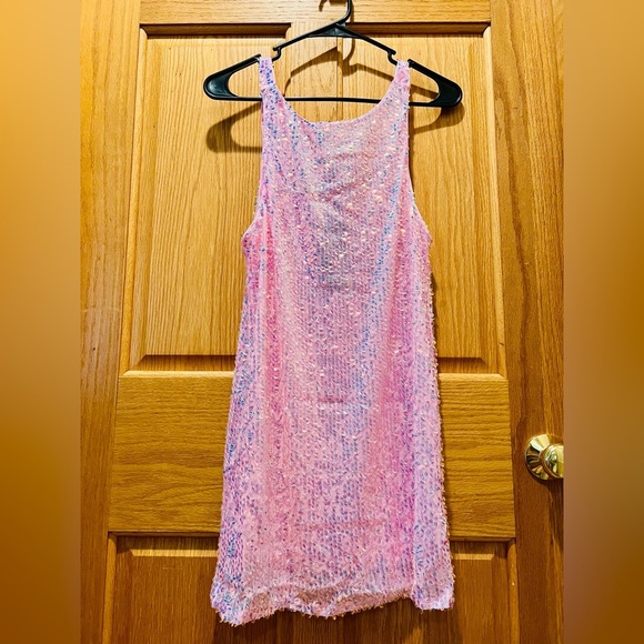 NWT Dolls Kill Club EXX Celestial Gaze Mini Dress in Pink Size Small - Picture 4 of 16